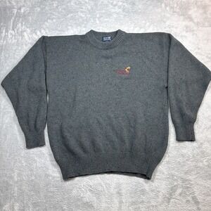 Vintage‎ Ducks Unlimited Sweater Men L Gray Speckled Wool Blend Outdoor
